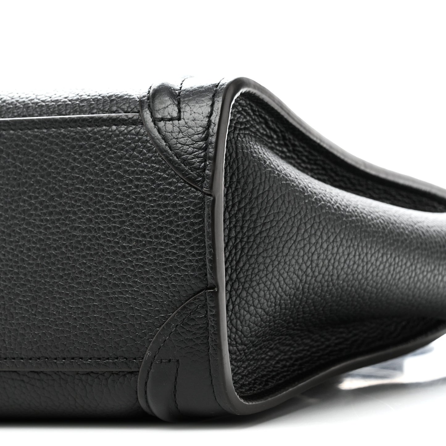 Drummed Calfskin Nano Luggage Black