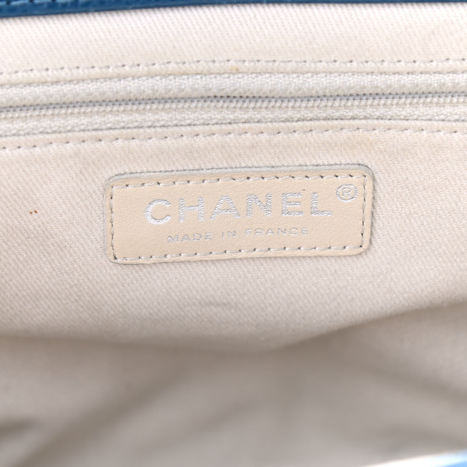 Chanel Caviar Quilted Timeless CC Shopping Tote Blue 6 of 15