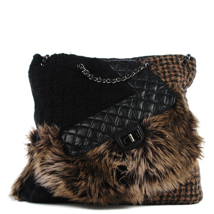 Chanel Tweed Lambskin Fantasy Fur Karl's Cabas Tote 1 of 7