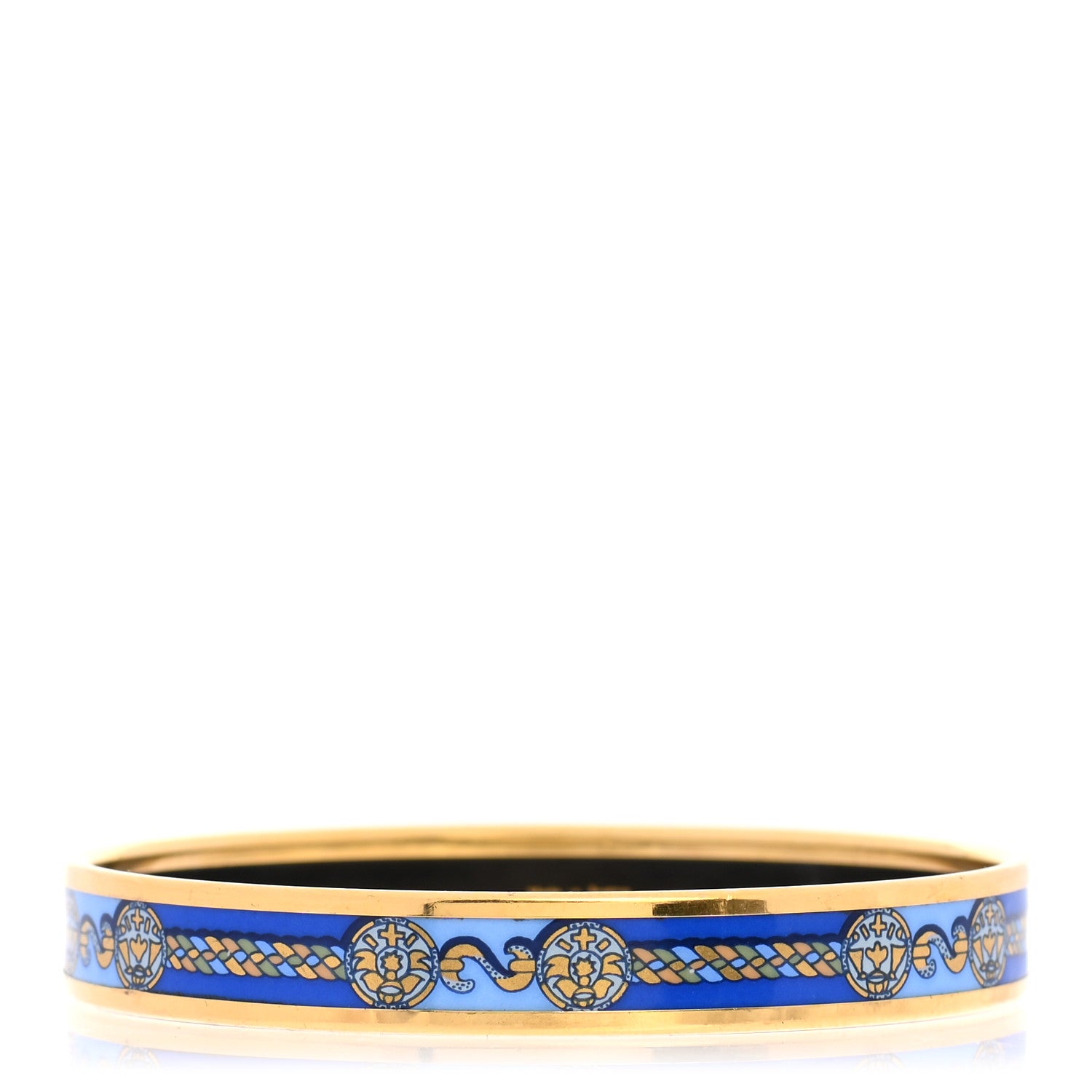 Hermes Enamel Printed Narrow Bracelet 70 3 of 5