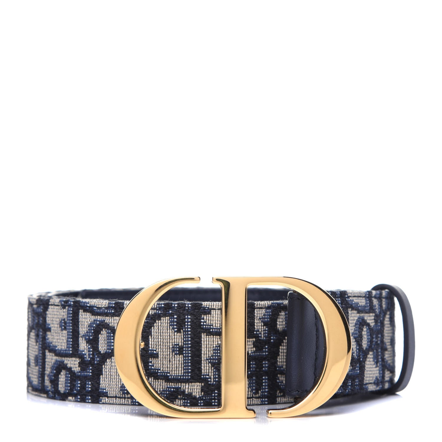 Christian Dior Oblique 30 Montaigne 35mm Belt 90 Blue 1 of 9