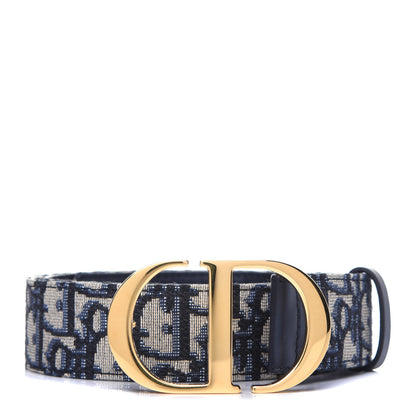 Christian Dior Oblique 30 Montaigne 35mm Belt 90 Blue 1 of 9