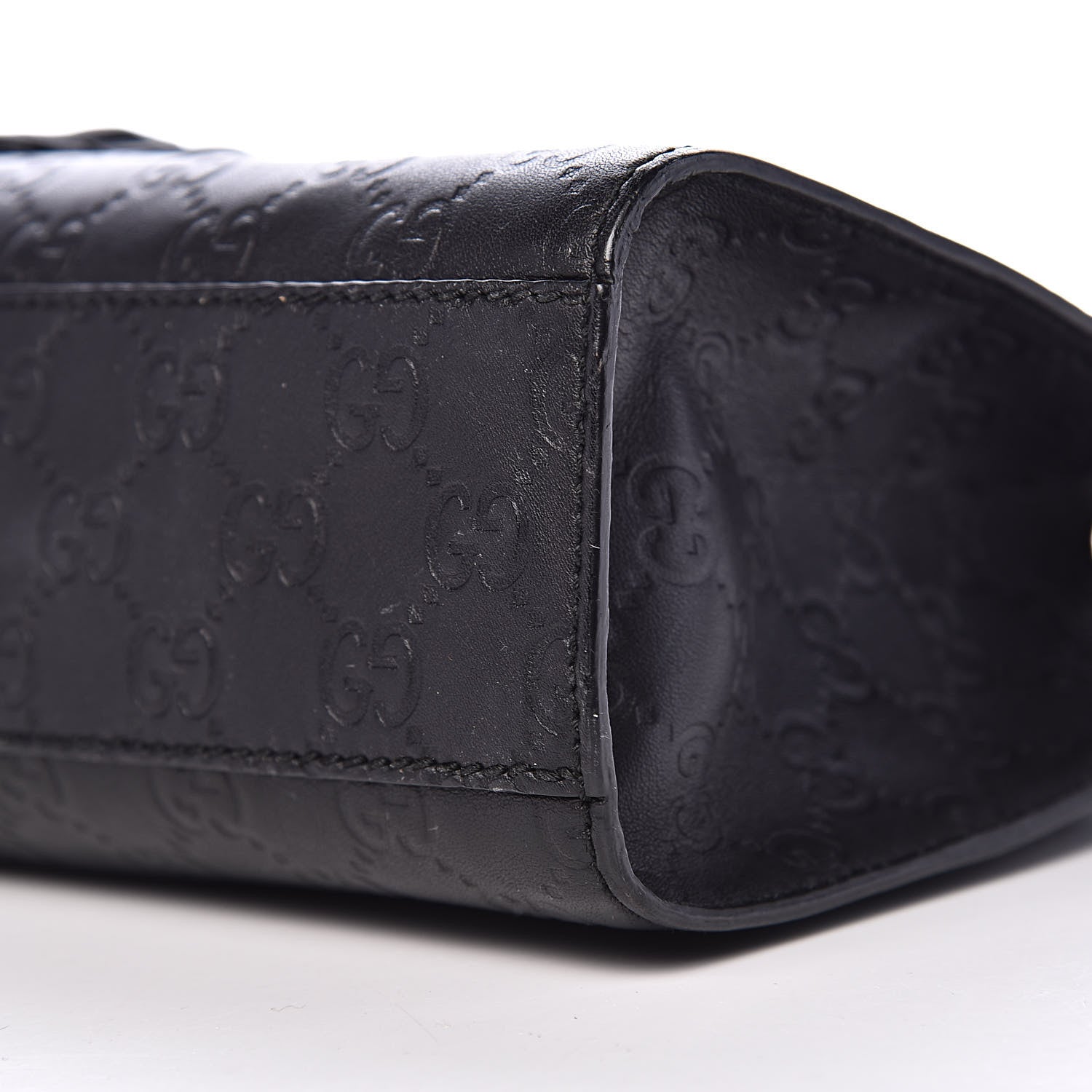Gucci Guccissima Medium Emily Chain Shoulder Bag Black 10 of 11