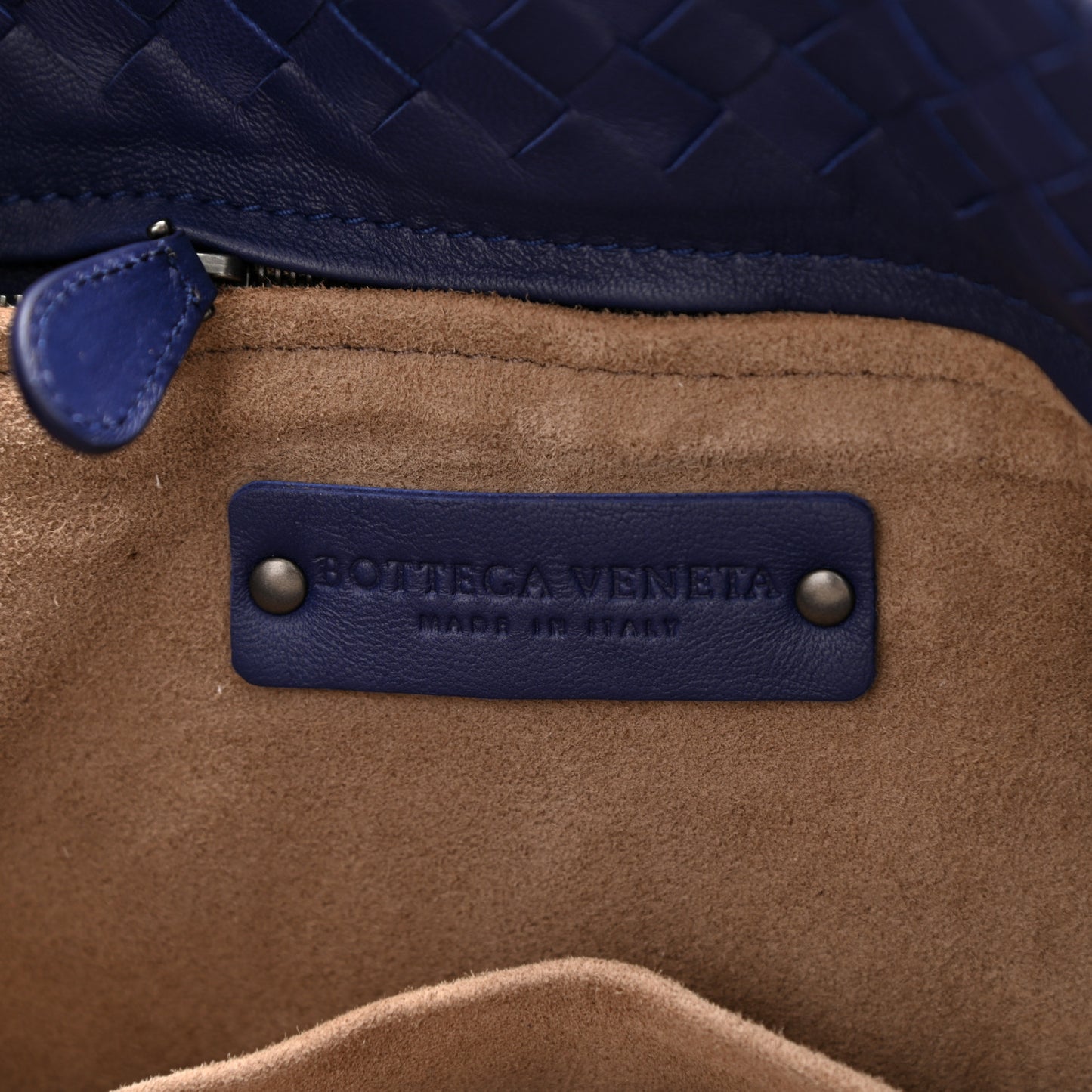 Nappa Intrecciato Bella Tote Navy
