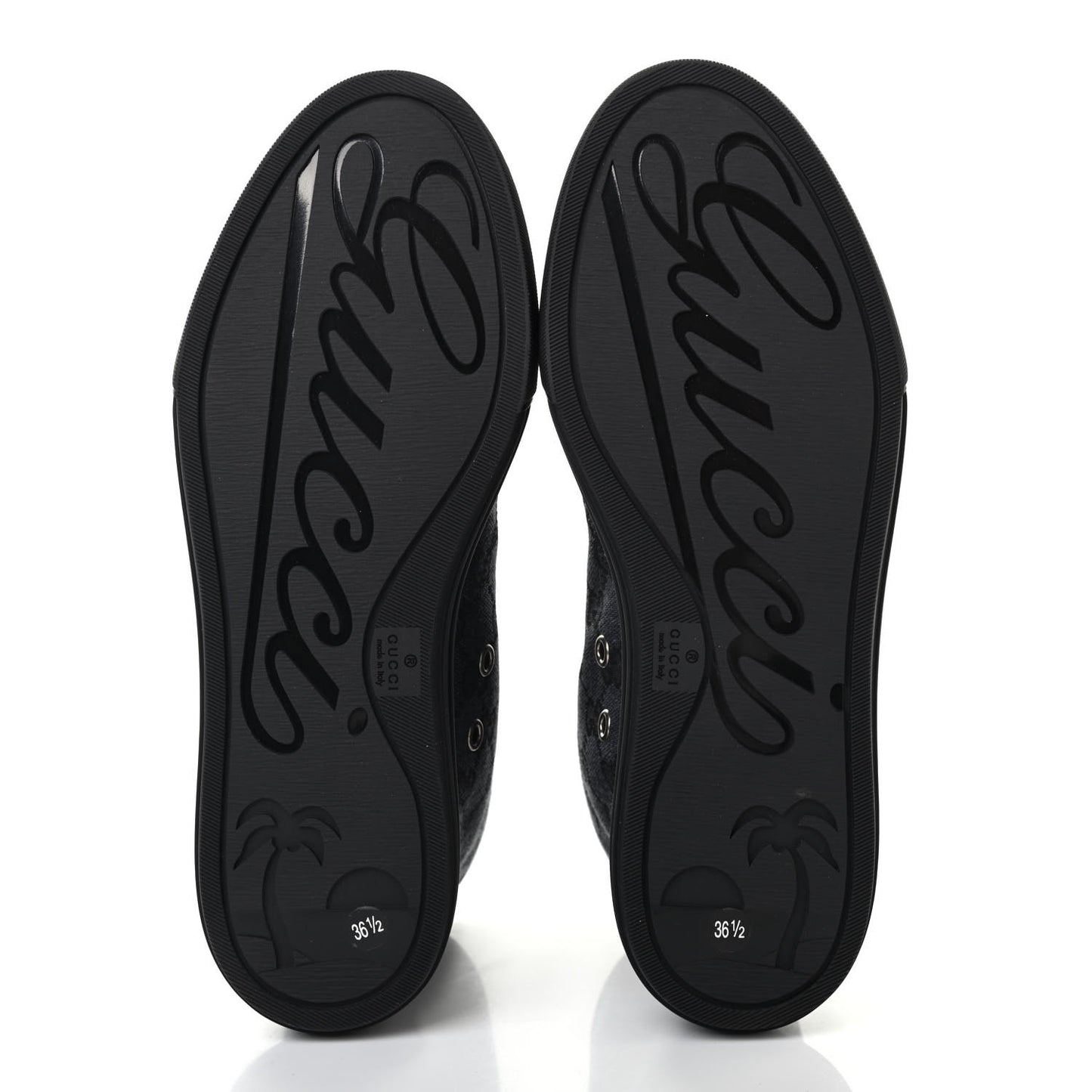 Monogram High Top Sneakers 36.5 Black