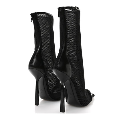 Saint Laurent Elba Applique Tulle Aston 115 Boots 37 Black 5 of 9