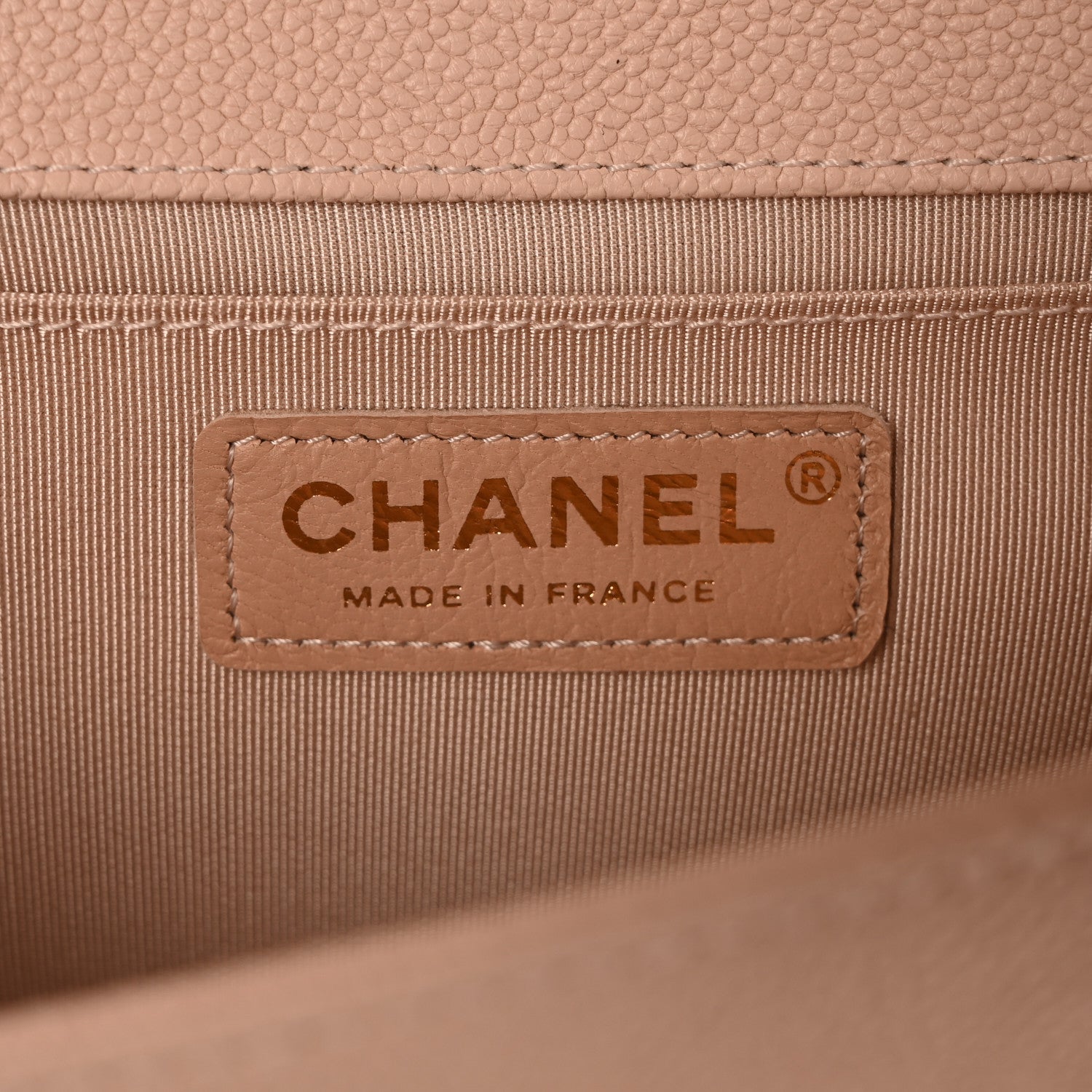 Chanel Caviar Chevron Quilted Medium Boy Flap Nude 6 of 10