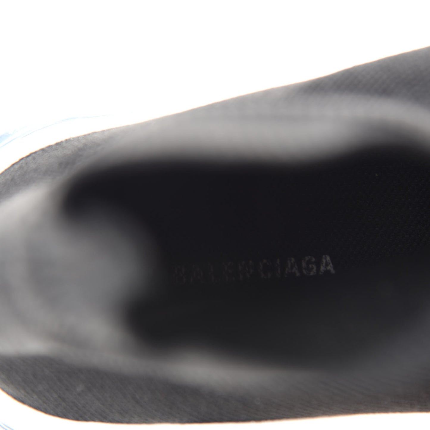 Neoprene Knit Womens Speed Clear Sole Sneakers 37 Black White
