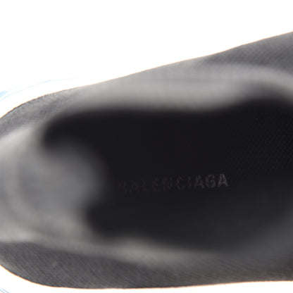 Balenciaga Neoprene Knit Womens Speed Clear Sole Sneakers 37 Black White 7 of 9