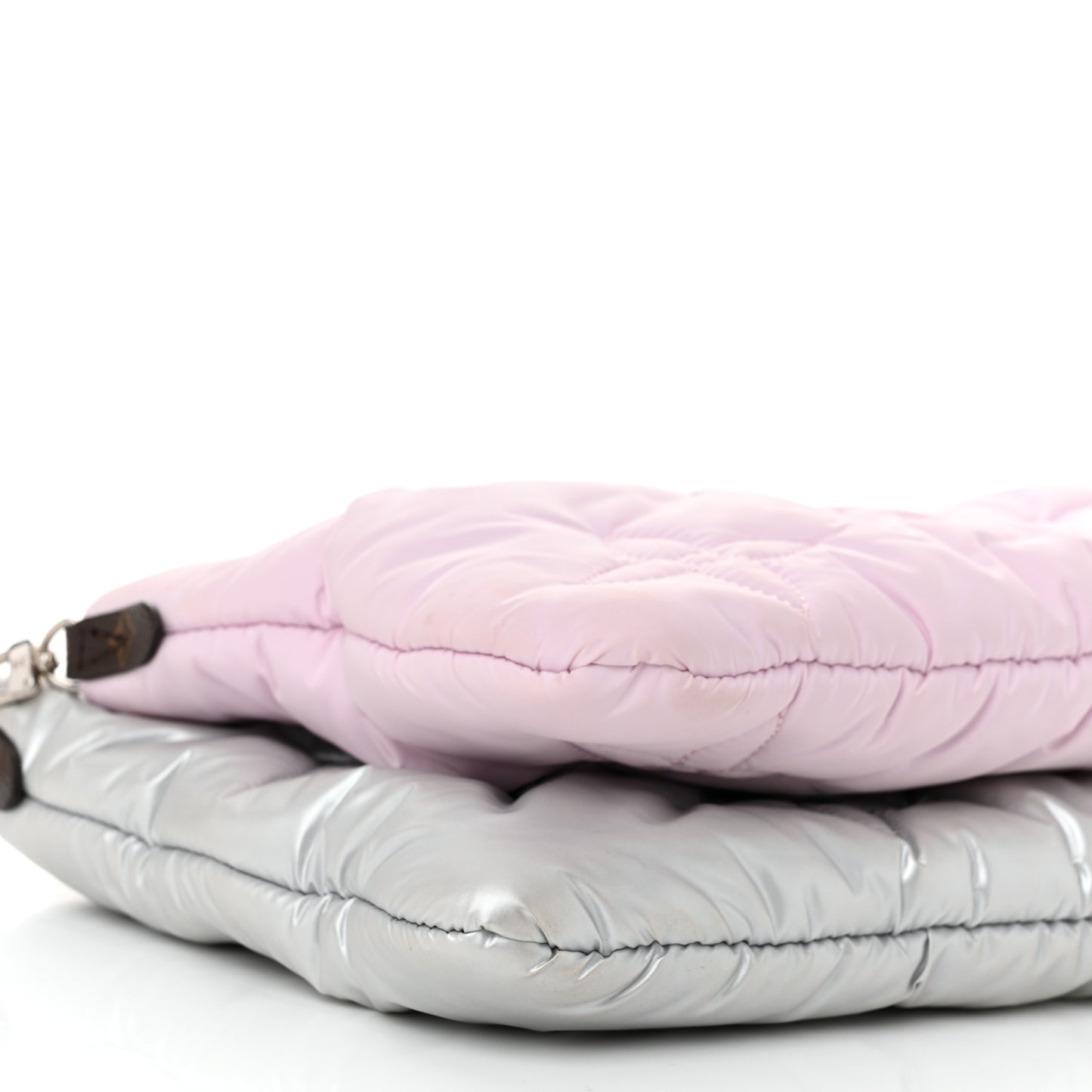 Econyl Monogram Pillow Maxi Multi Pochette Accessories Silver Pale Pink