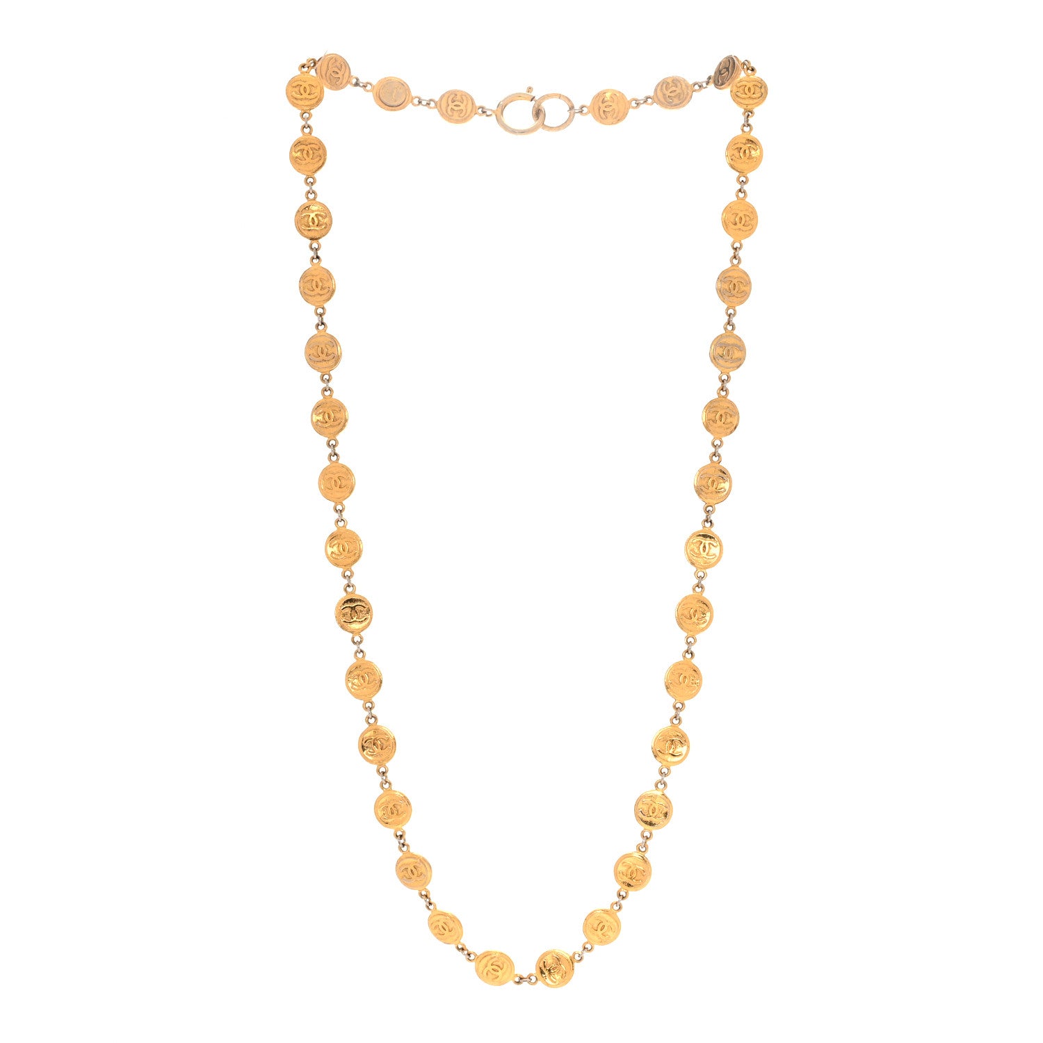 Chanel CC Medallions Necklace Gold 3 of 5