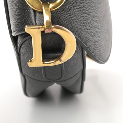Christian Dior Grained Calfskin Saddle Bag Black 12 of 12