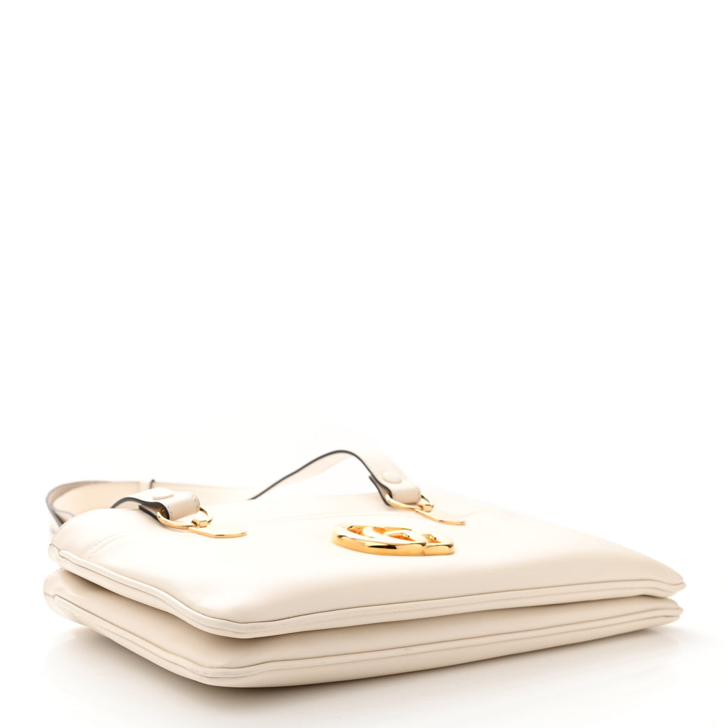 Vitello Palmellato Lux Arli Top Handle Bag White
