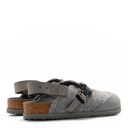Christian Dior X BIRKENSTOCK Felted Wool Nubuck Calfskin Tokio Mule 41 Grey 3 of 7