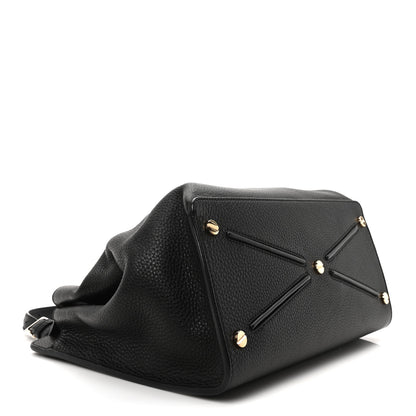 Valentino Garavani Pebbled Calfskin Large JoyLock Satchel Black 4 of 9