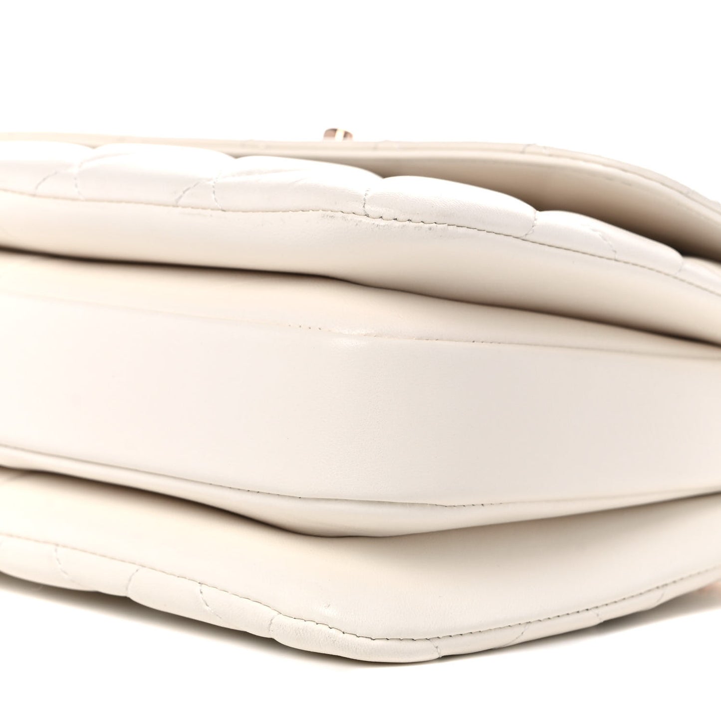 Lambskin Quilted Small Trendy CC Dual Handle Flap Bag White