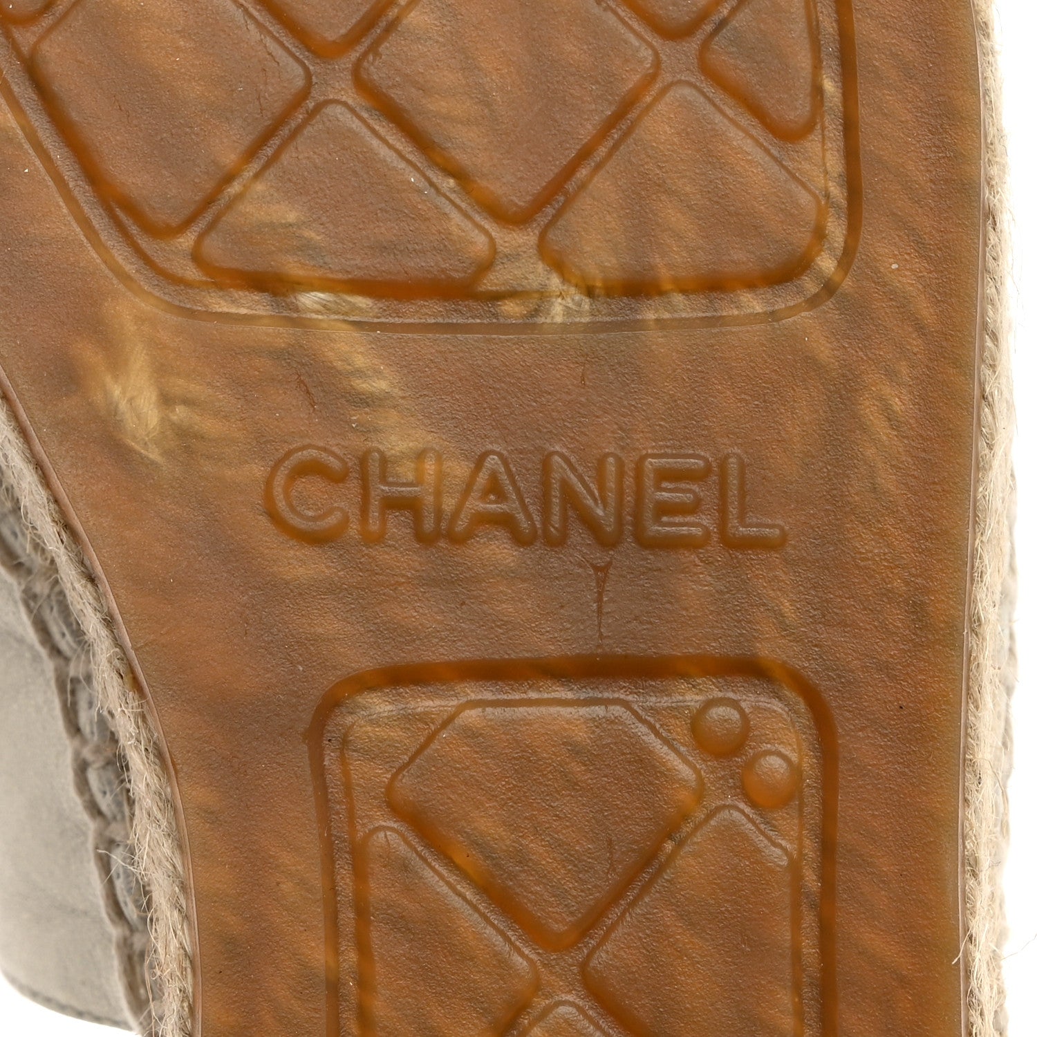 Chanel Iridescent Goatskin CC Espadrille Mules 40 Ivory Black 8 of 9