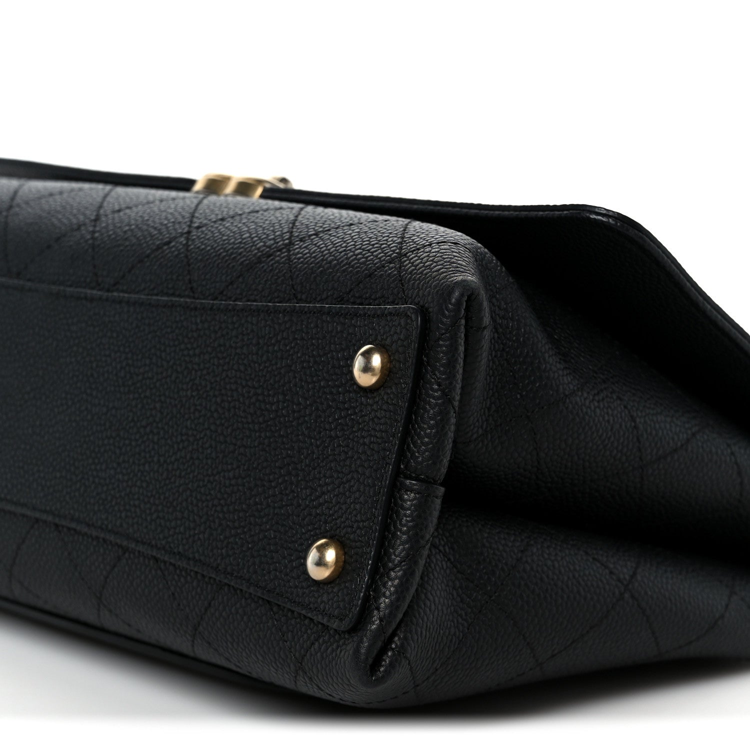 Chanel Grained Calfskin Stitched Flap Black 10 of 10