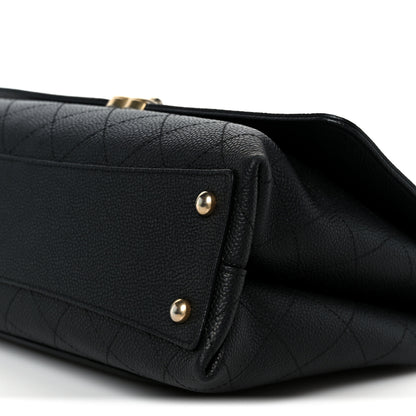 Chanel Grained Calfskin Stitched Flap Black 10 of 10