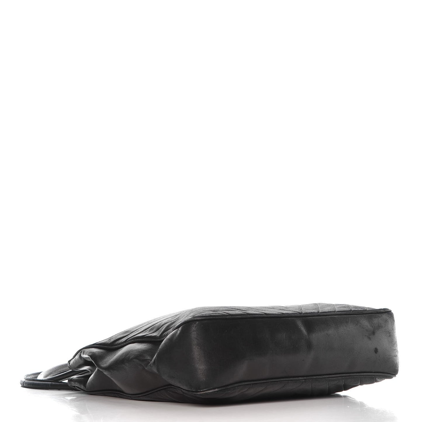 Lambskin Chevron Quilted Tote Black