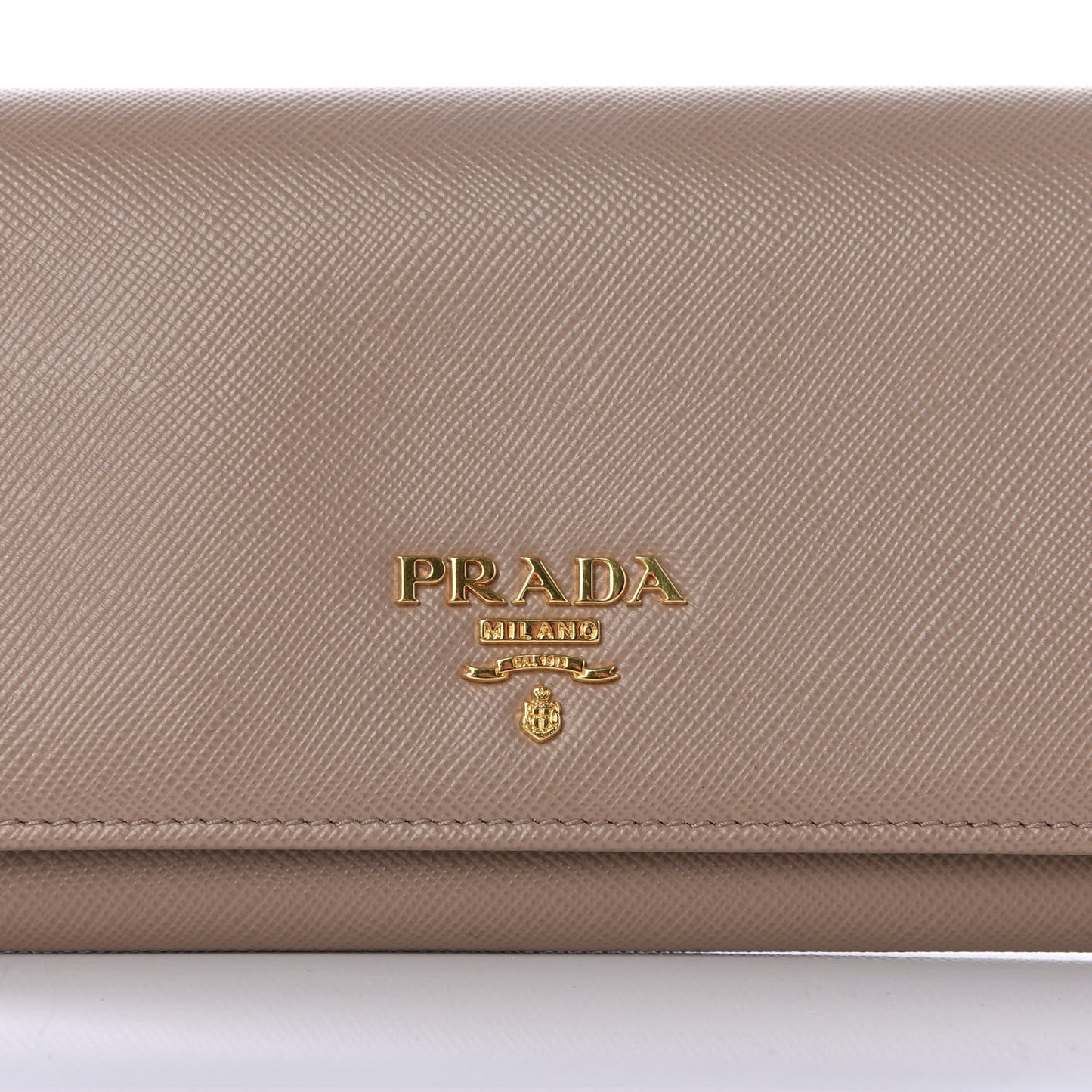 Saffiano Metal Continental Flap Wallet Cammeo