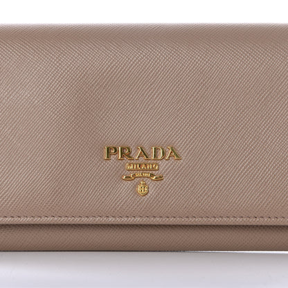 Prada Saffiano Metal Continental Flap Wallet Cammeo 6 of 7