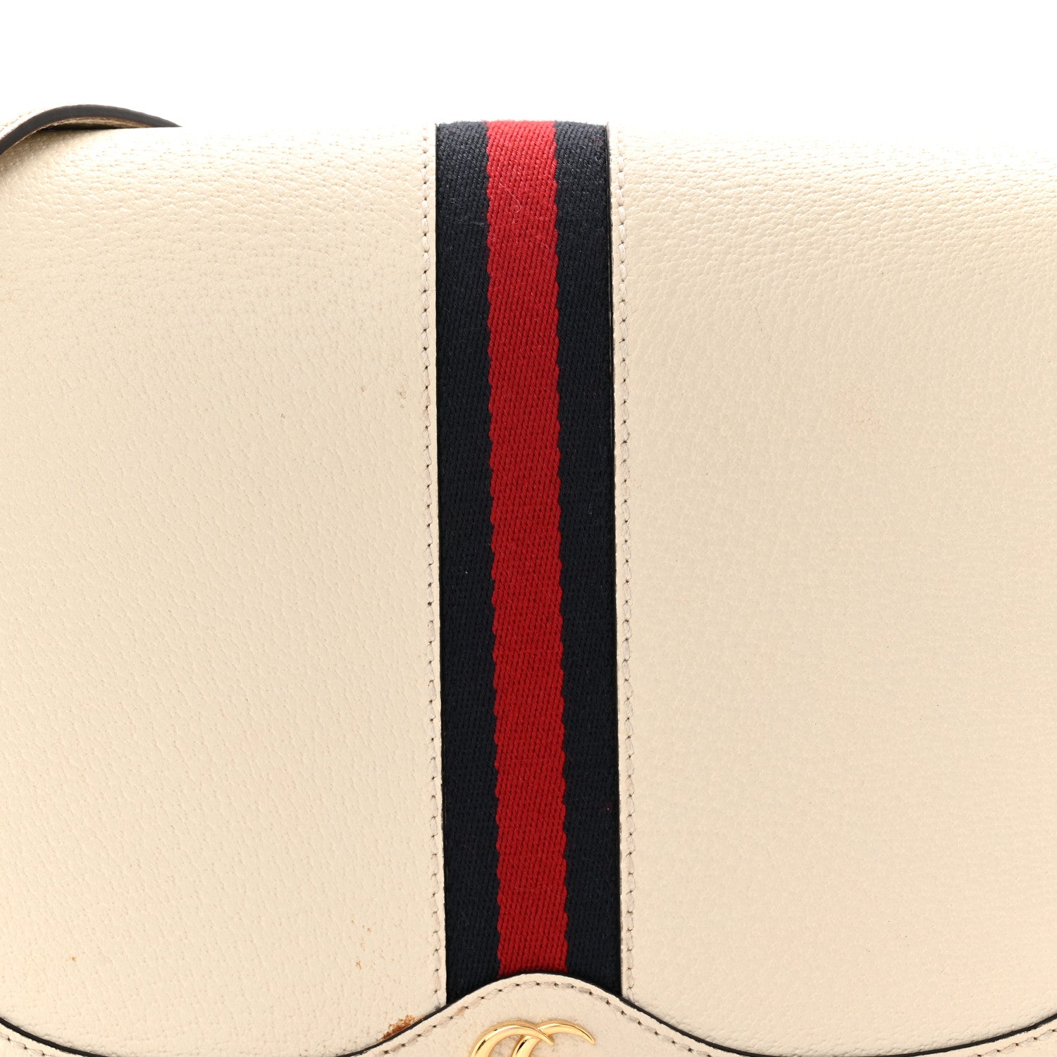 Gucci Textured Calfskin Small Ophidia Flap Messenger Bag Mystic White 8 of 12