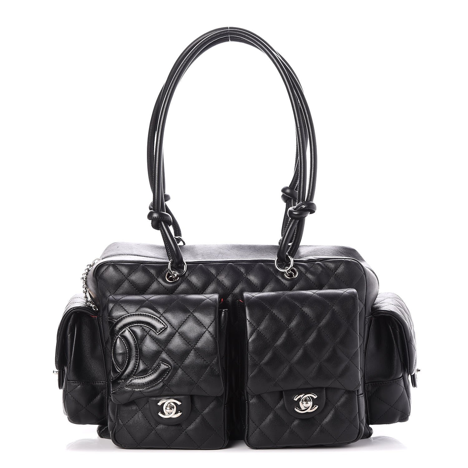 Chanel Calfskin Quilted Large Cambon Multipocket Reporter Black 1 of 7