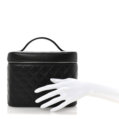 Chanel Lambskin Quilted Large Vanity Pouch Black 4 of 14