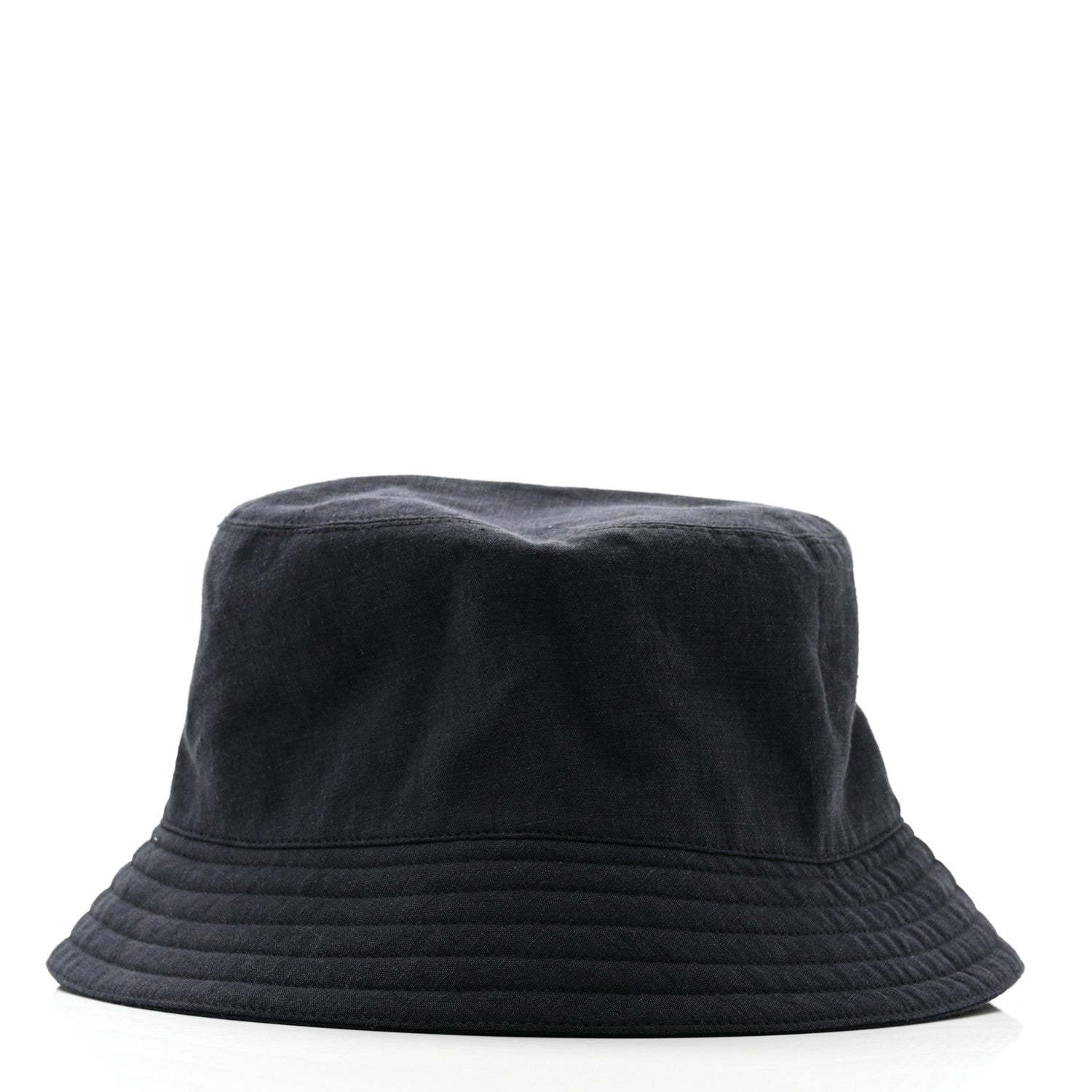 Hermes Toile De Lin Lavee Fred Bucket Hat 60 Marine 5 of 8