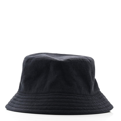 Hermes Toile De Lin Lavee Fred Bucket Hat 60 Marine 5 of 8