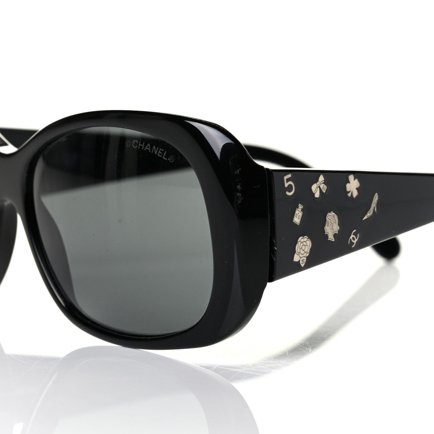 Chanel Acetate Charms Sunglasses 5123 Black 5 of 5