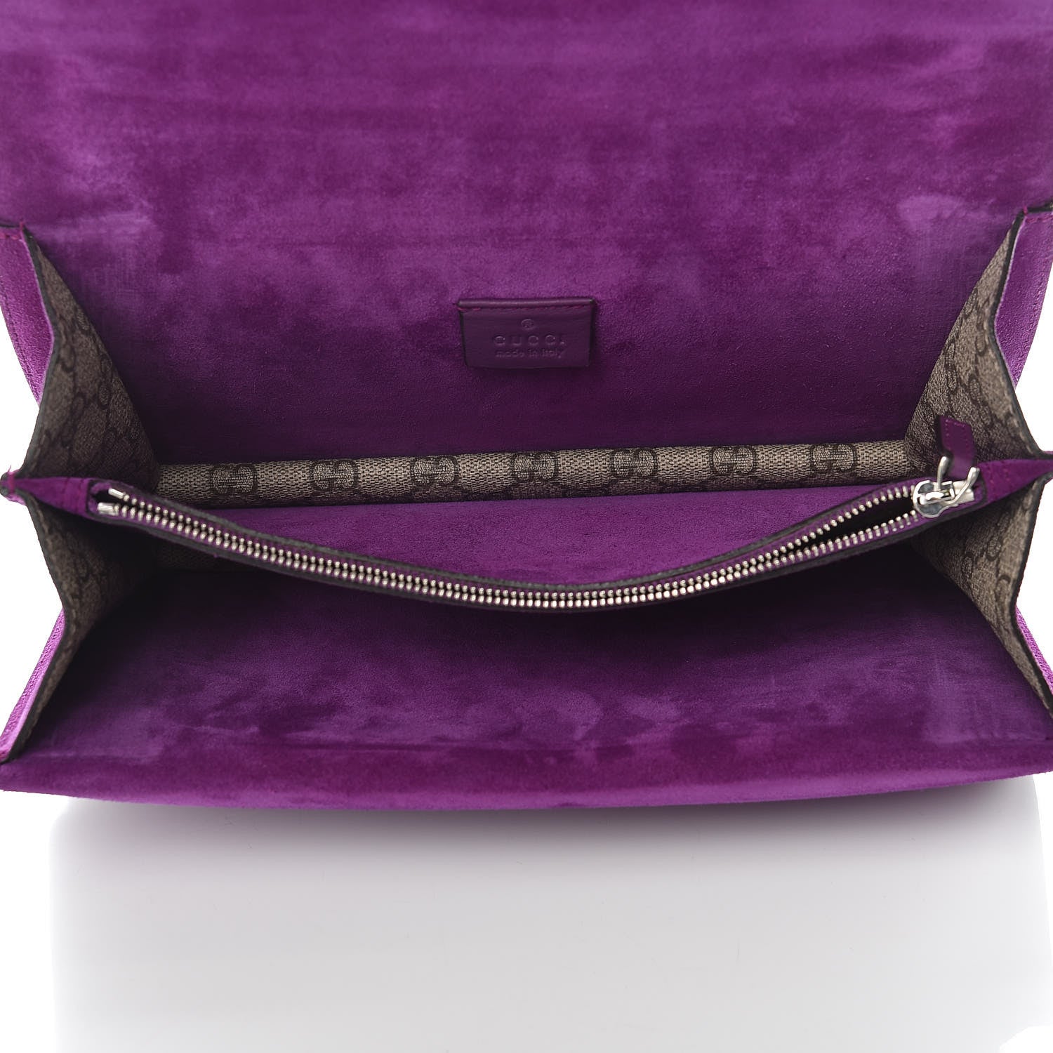 Gucci GG Supreme Monogram Suede Small Dionysus Shoulder Bag Purple 7 of 11