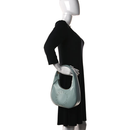 Stella McCartney Eco Alter Nappa Perforated Logo Small Hobo Mist 2 of 9