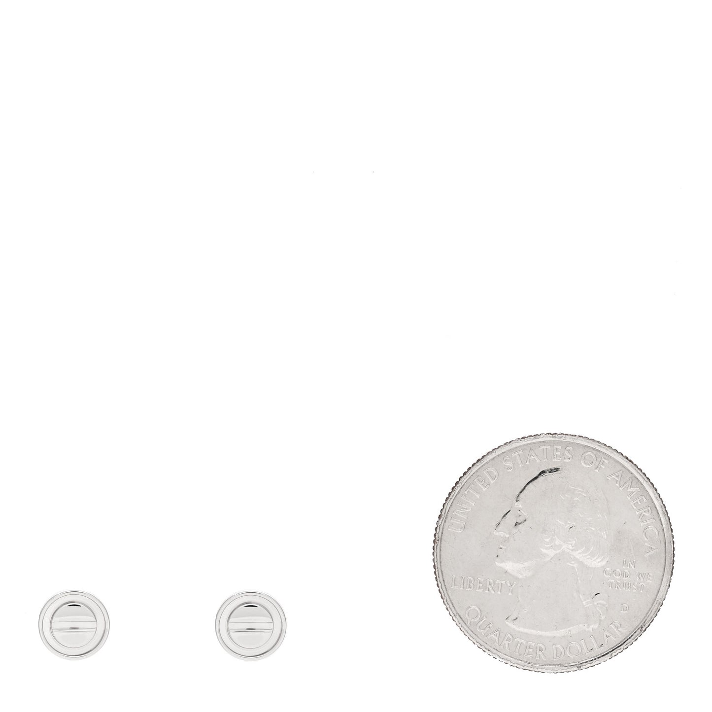 18K White Gold LOVE Earrings