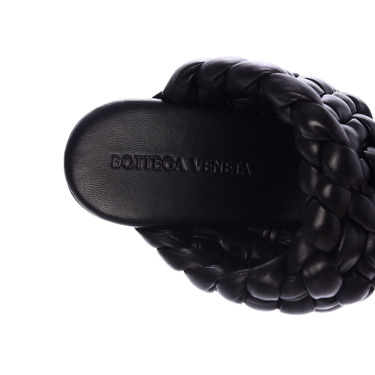 Bottega Veneta Nappa Twisted Padded Intrecciato Curve Slide Sandals 38.5 Black 8 of 9