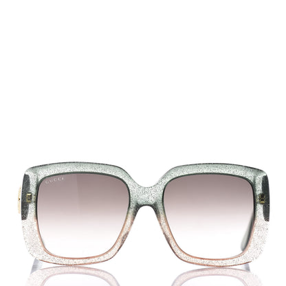 Gucci Acetate Glitter Optyl Square Sunglasses GG3837/F/S Green Pink 2 of 6