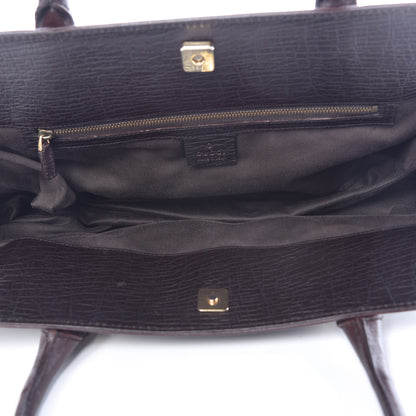 Gucci Monogram Horsebit Chain Shoulder Bag Brown 5 of 15