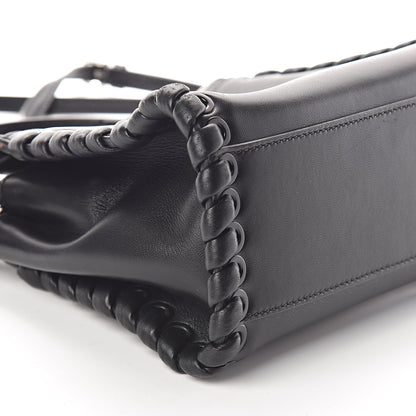 Fendi Nappa Lace Up Mini Peekaboo Iconic Satchel Black 8 of 9