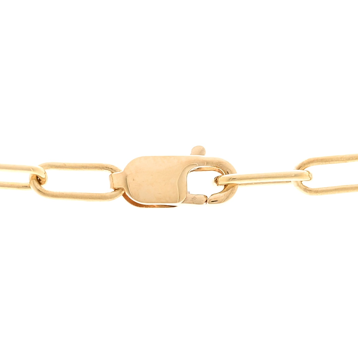 18K Yellow Gold Diamond Medium Lock Pendant Necklace