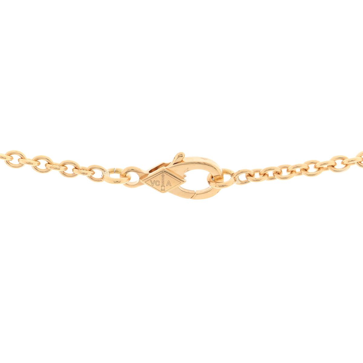 18K Yellow Gold Mother of Pearl Pure Alhambra Pendant Necklace