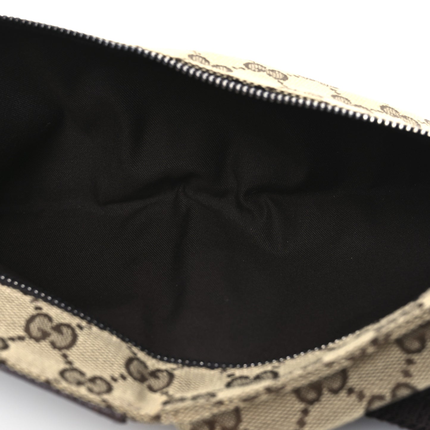 GG Monogram Double Pocket Belt Bag Dark Brown