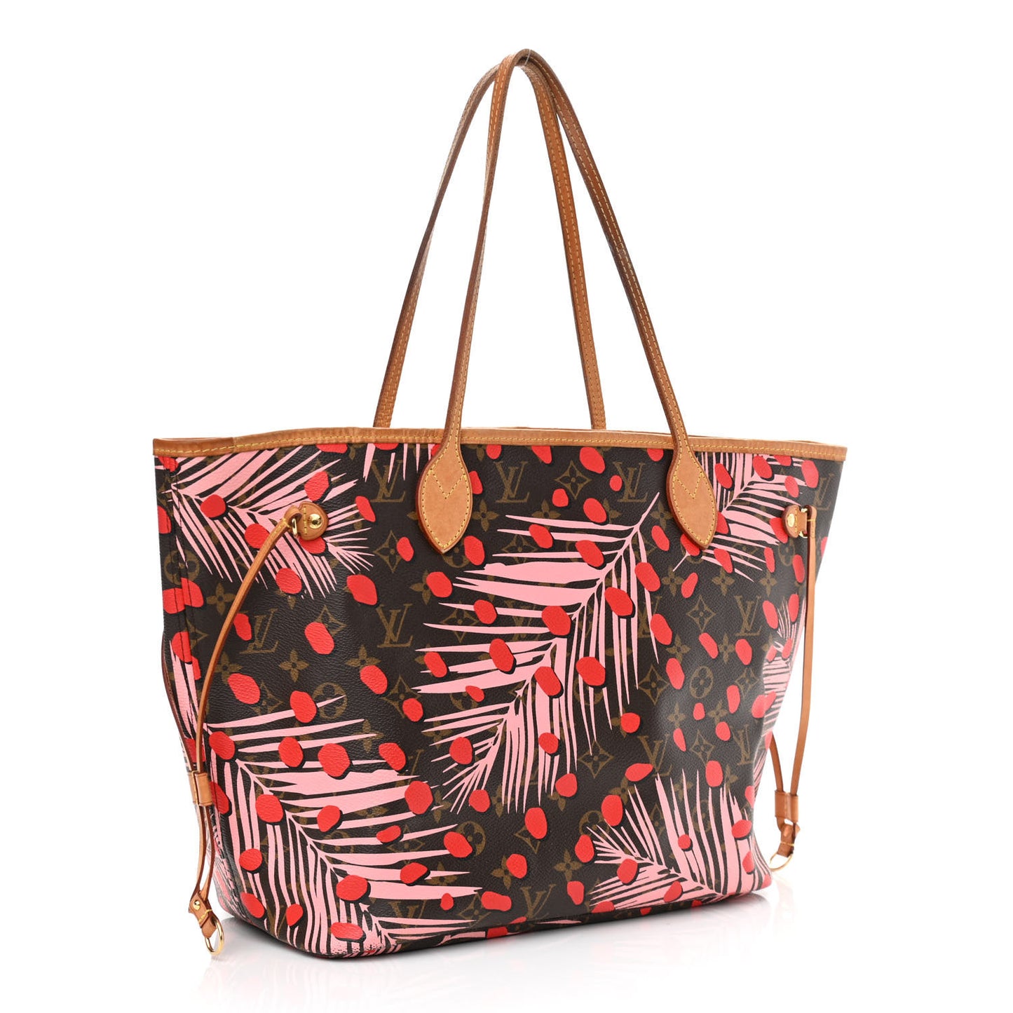 Monogram Jungle Dots Neo Neverfull MM Sugar Pink Poppy