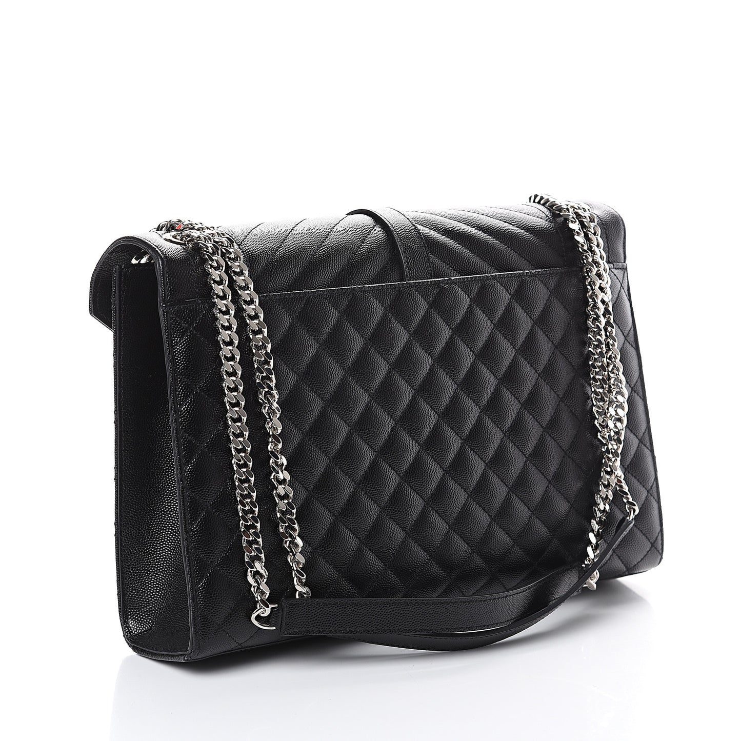 Grain De Poudre Large Tri-Quilt Monogram Satchel Black