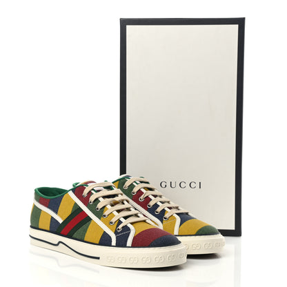 Gucci Canvas Web Marley Stripe Mens 1977 Tennis Sneakers 9 Multicolor Mystic White 8 of 8