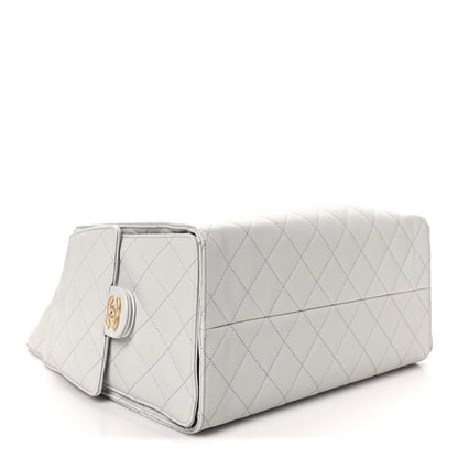 Chanel Caviar Quilted Medium Chanel 25 Handbag Light Gray 5 of 11