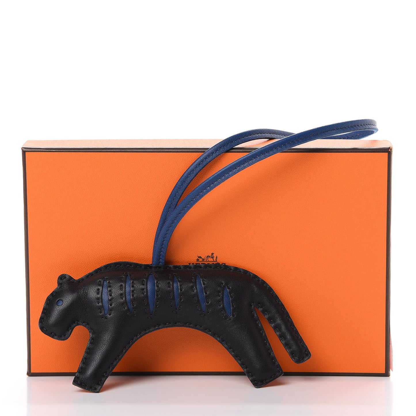 Milo Lambskin Rooroo Bag Charm Black Bleu de Malte
