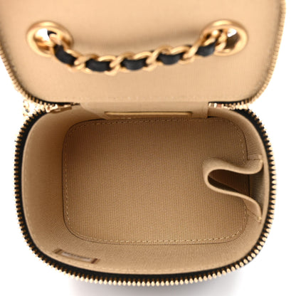Chanel Lambskin Quilted Mini Pearl Crush Vanity Case With Chain Black 5 of 11