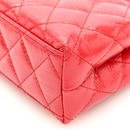 Chanel Shiny Aged Calfskin Quilted Nano Kelly Shopper Red 10 of 10