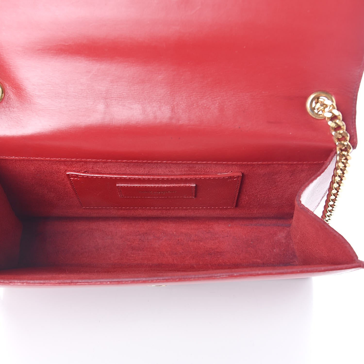 Saint Laurent Smooth Calfskin Medium Classic Monogram Kate Tassel Satchel New Red 5 of 11